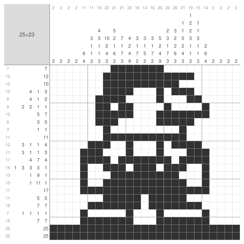 Nonogram pixel art